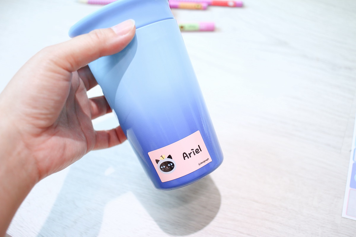 【團購】韓國姓名貼、姓名章客製化團購，圖案可愛又防水、防刮，還有電繡名牌以及客製化湯叉喔!