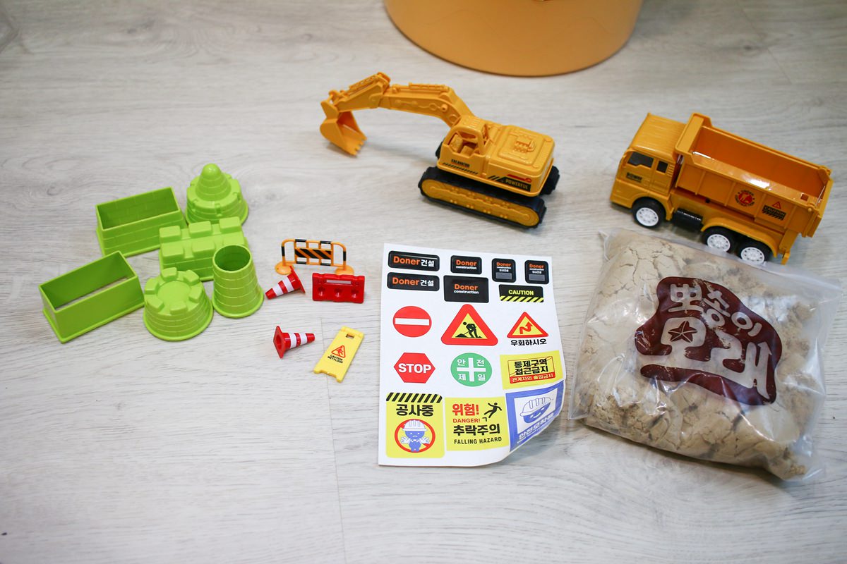 Donerland新品: NORI交通工程套裝桶、無毒米黏土、閃閃拼豆組、迷您天使矽膠黏土