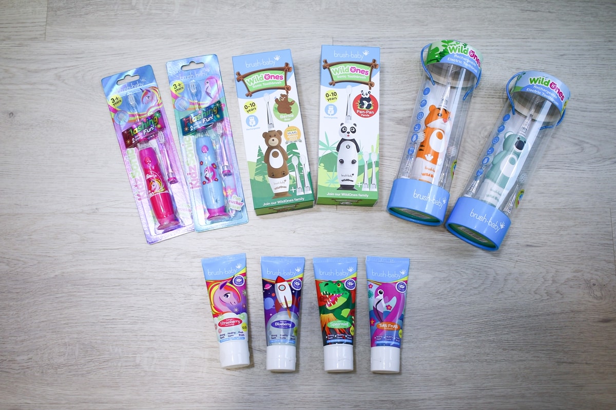 BRUSH BABY電動牙刷、木糖醇牙膏 可愛的動物造型，讓孩子開開心心學習自主刷牙