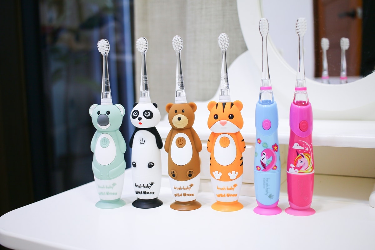 BRUSH BABY電動牙刷、木糖醇牙膏 可愛的動物造型，讓孩子開開心心學習自主刷牙