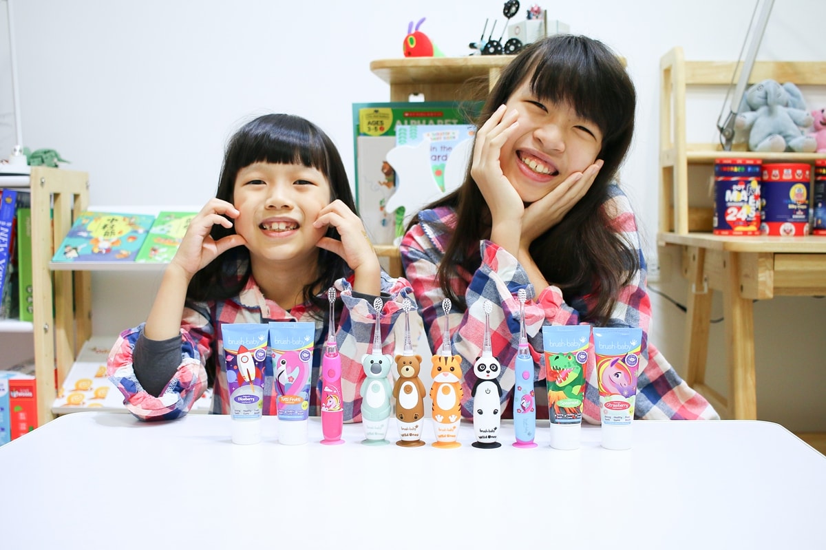 BRUSH BABY電動牙刷、木糖醇牙膏 可愛的動物造型，讓孩子開開心心學習自主刷牙