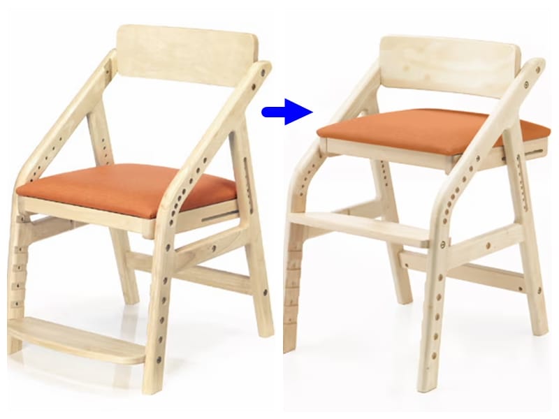 ADATTO成長書桌實拍｜學童椅可調高度設計+原木安全材質